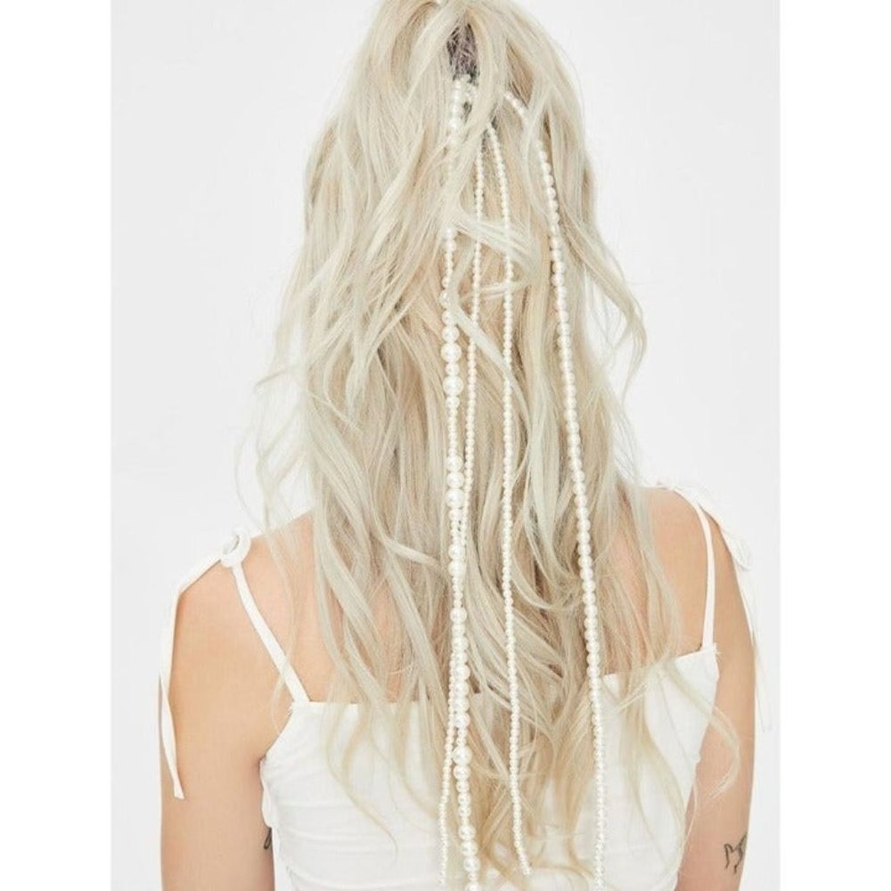 For bundles only at least 5 items Faux Pearl Tassel Hair Clip